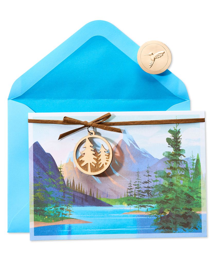 2ct Cards Glitter Balloons And Mountain Range - Papyrus : Target