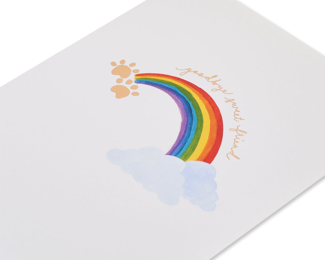 Rainbow Pet Sympathy Greeting Card Image 4