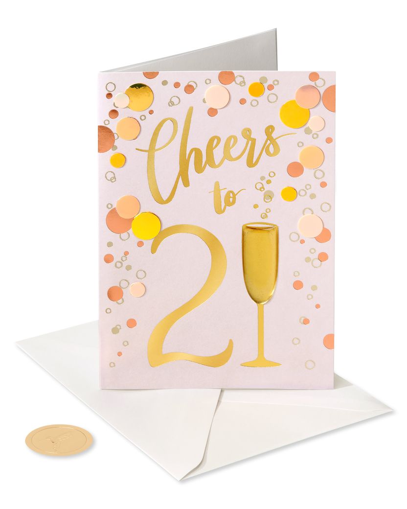 Extra Cheers 21st Birthday Greeting Card - Papyrus