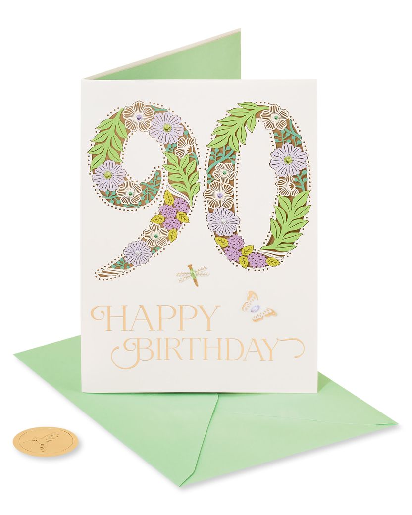 Warm Memories 90th Birthday Greeting Card - Papyrus