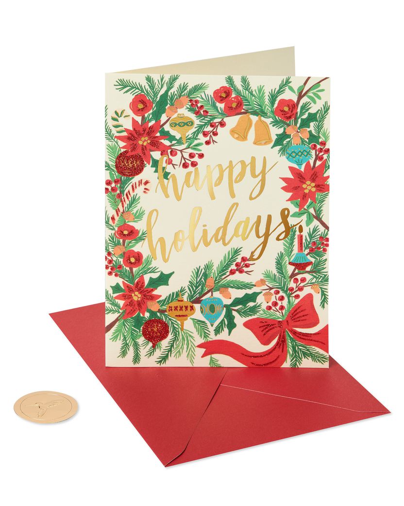 Happy Holidays Holiday Boxed Cards, 14-Count - Papyrus