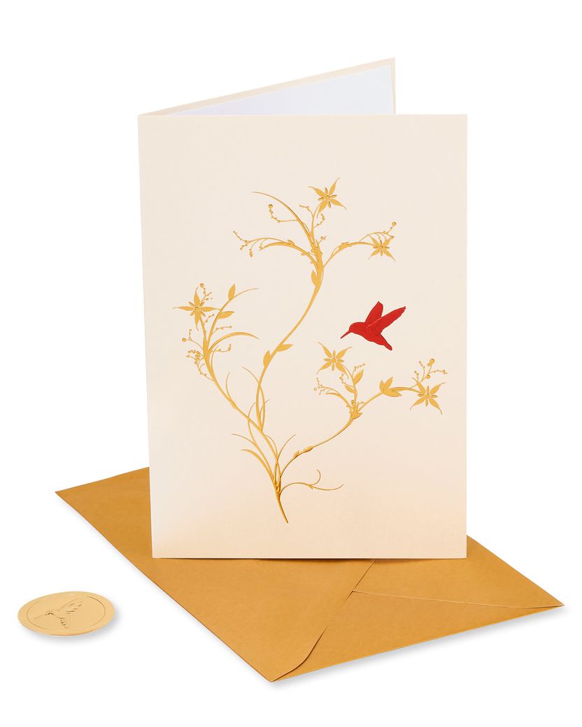 Red Hummingbird Blank Greeting Card Papyrus