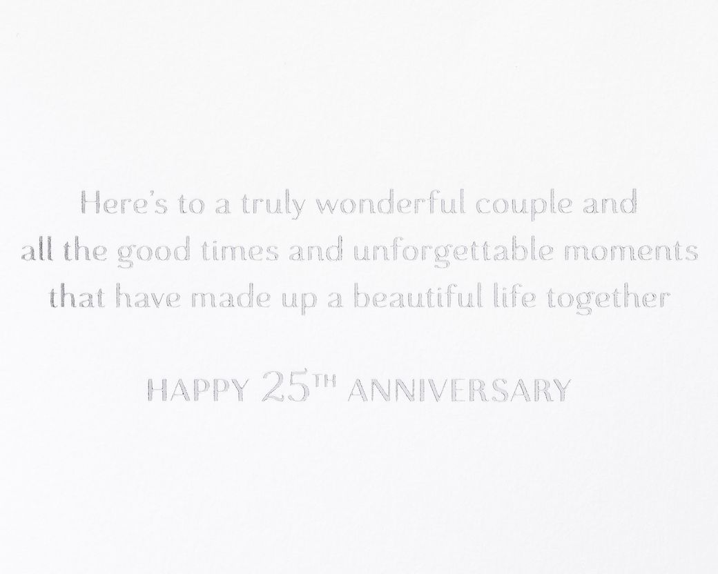 Unforgettable Moments 25th Anniversary Greeting Card For Couple