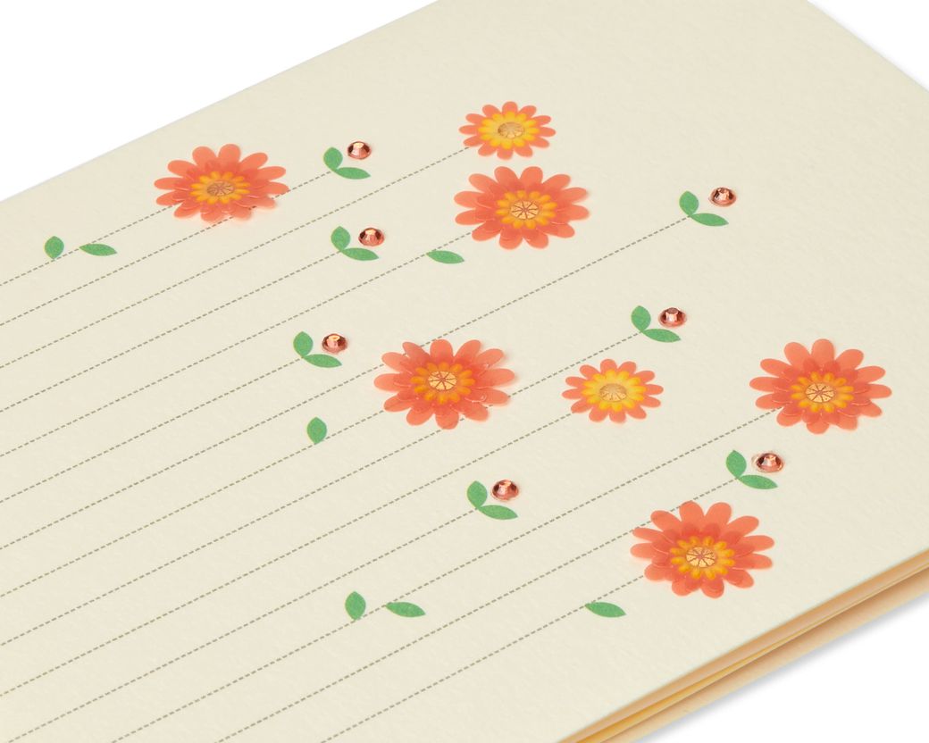 Papyrus Blank Biglietto Di Auguri Con Acquerello - Thinking Of You, Vuoto Con Dettagli In Lamina