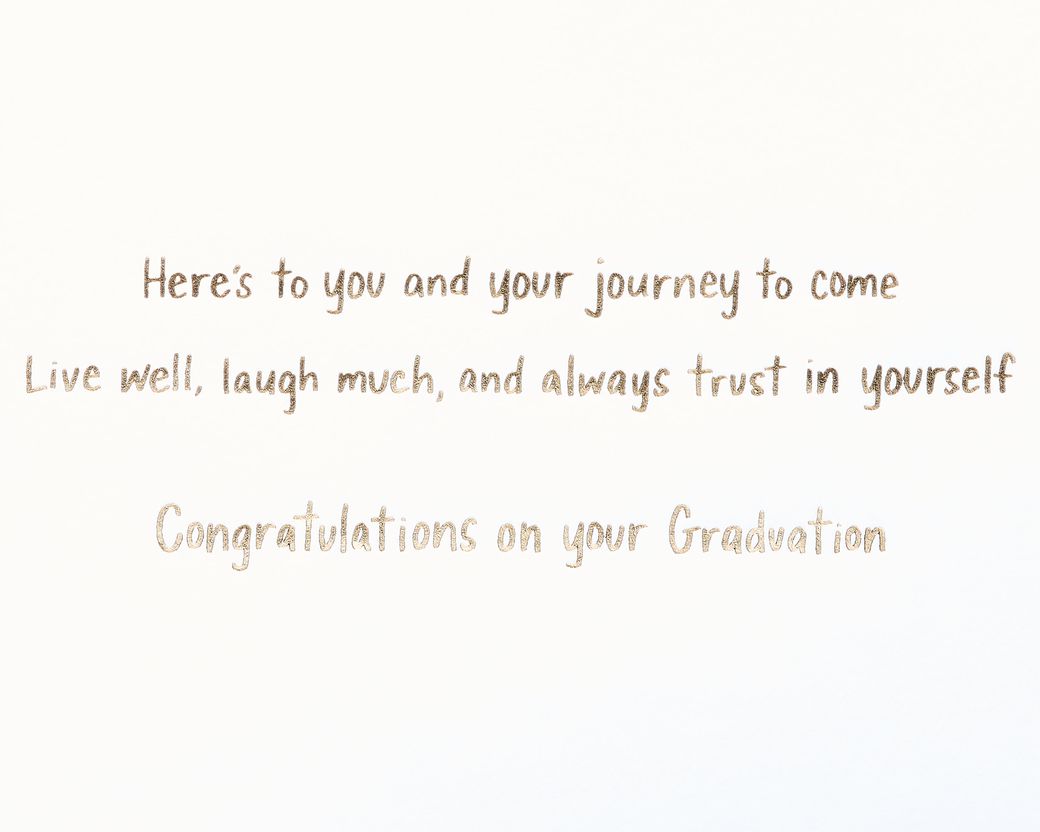To Your Journey Quote Graduation Greeting Card - Papyrus
