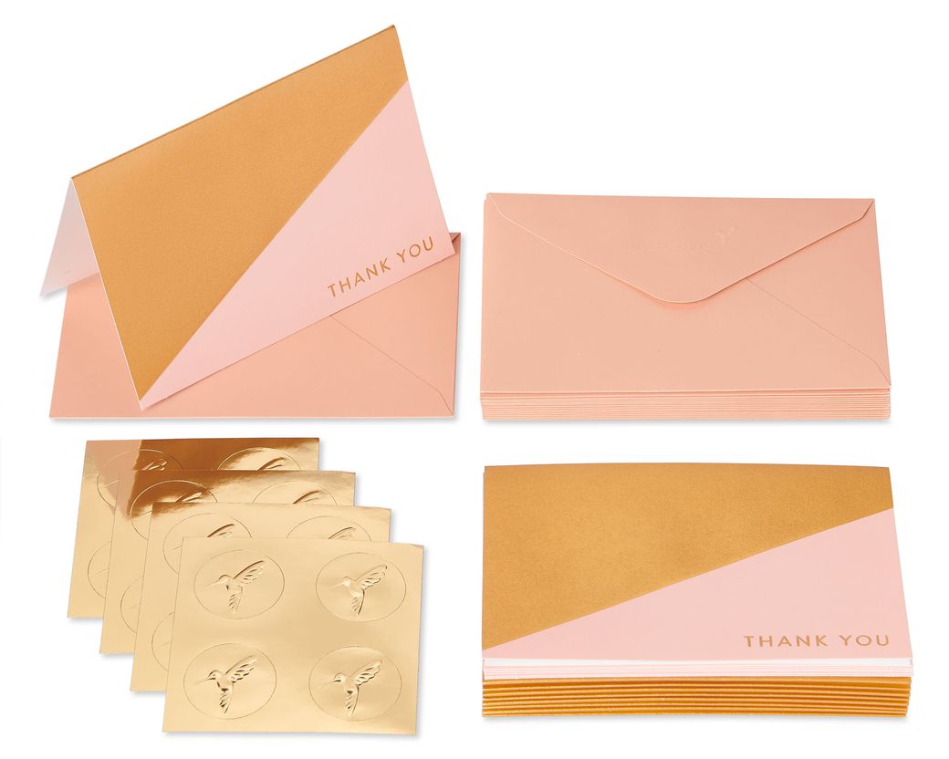 Geometric Boxed Thank You Cards And Envelopes, 14Count Papyrus