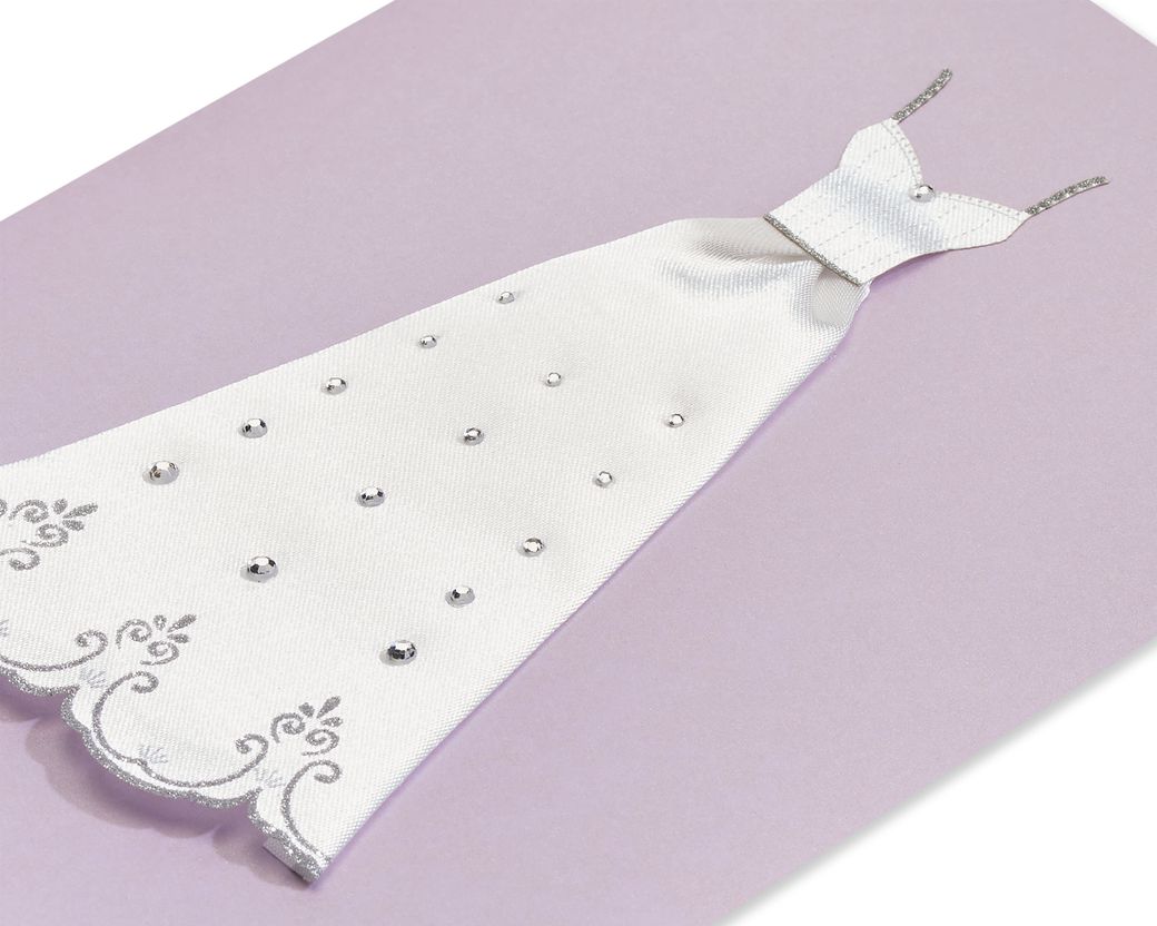 Handmade Bridal Gown Wedding Shower Greeting Card Papyrus