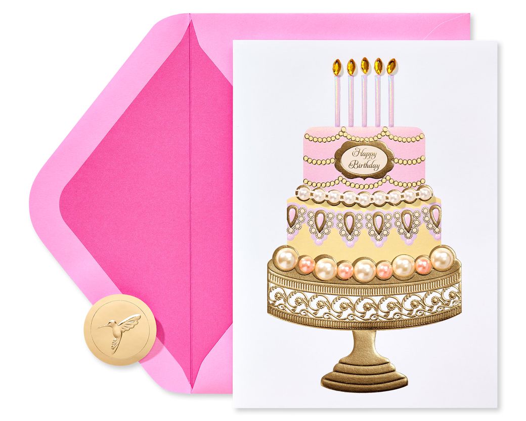 Pearl Birthday Cake Birthday Greeting Card - Papyrus