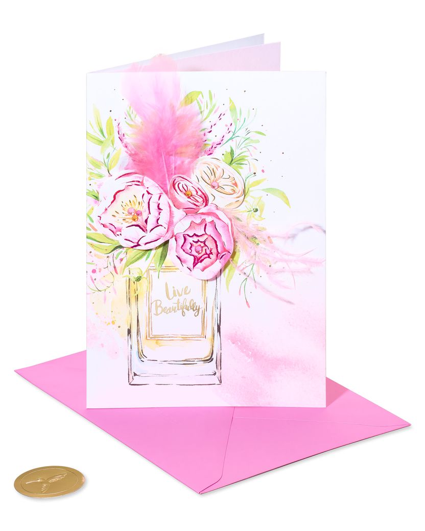 Perfume Florals Blank Greeting Card - BCRF Partnership - Papyrus