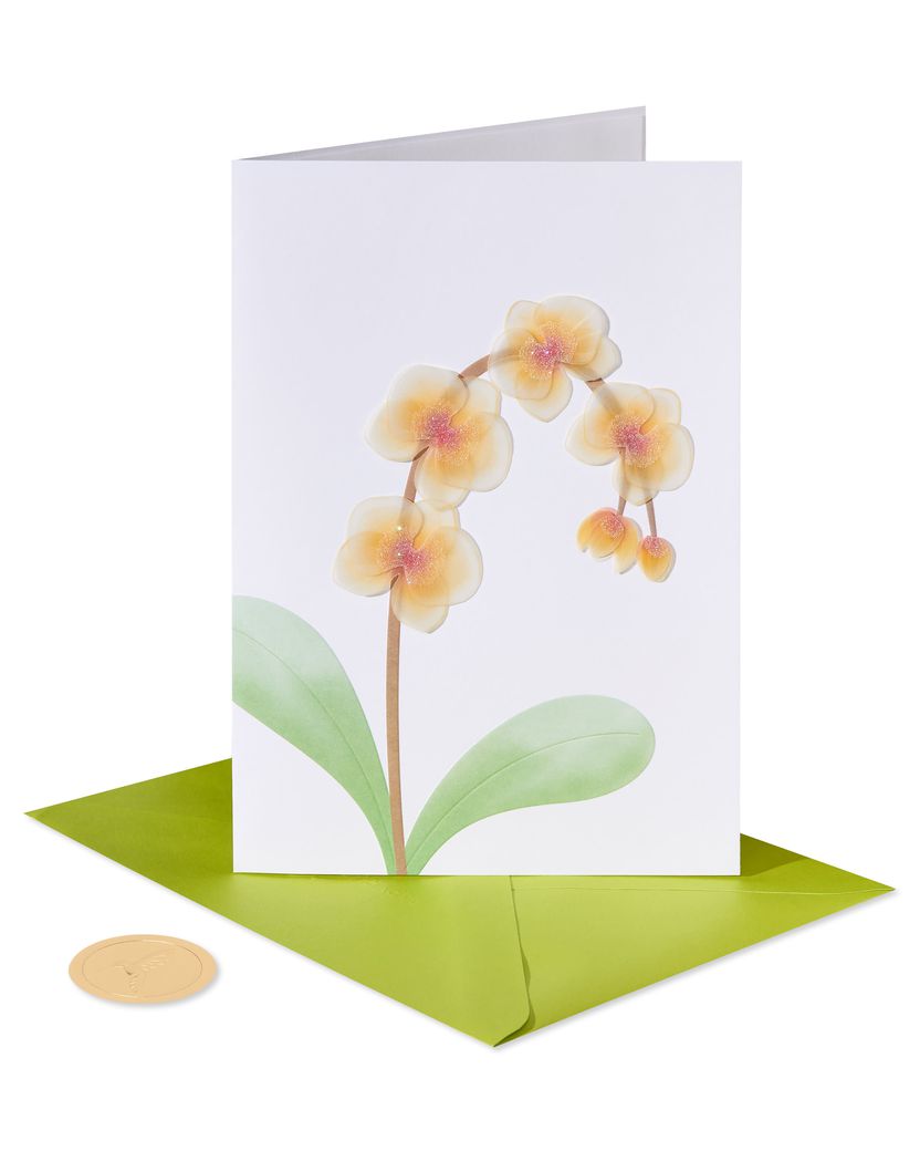 Papyrus Trauerkarte „Peaceful Reminders“ – Handgefertigt Mit Glitzer