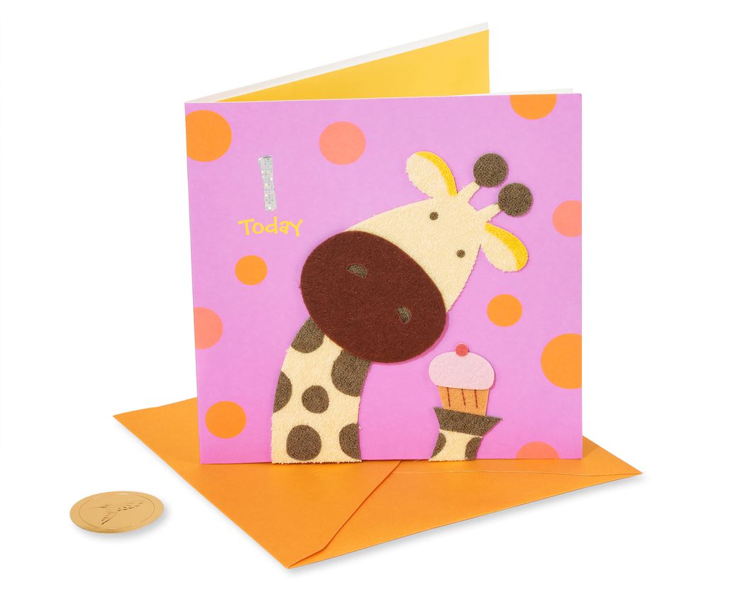 Giraffe 1st Birthday Greeting Card - Papyrus