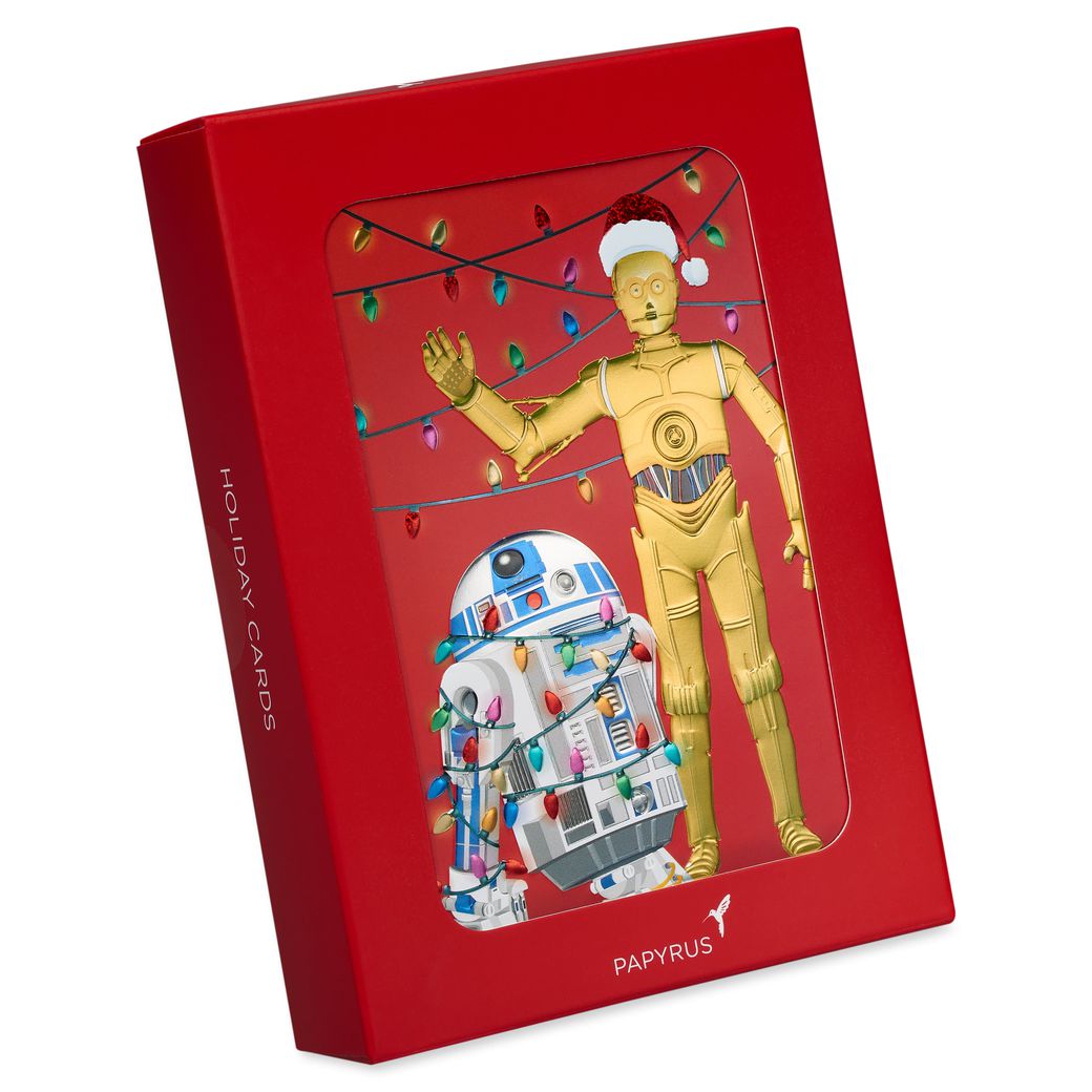 Droids To The World Star Wars Holiday Boxed Cards, 12-Count - Papyrus