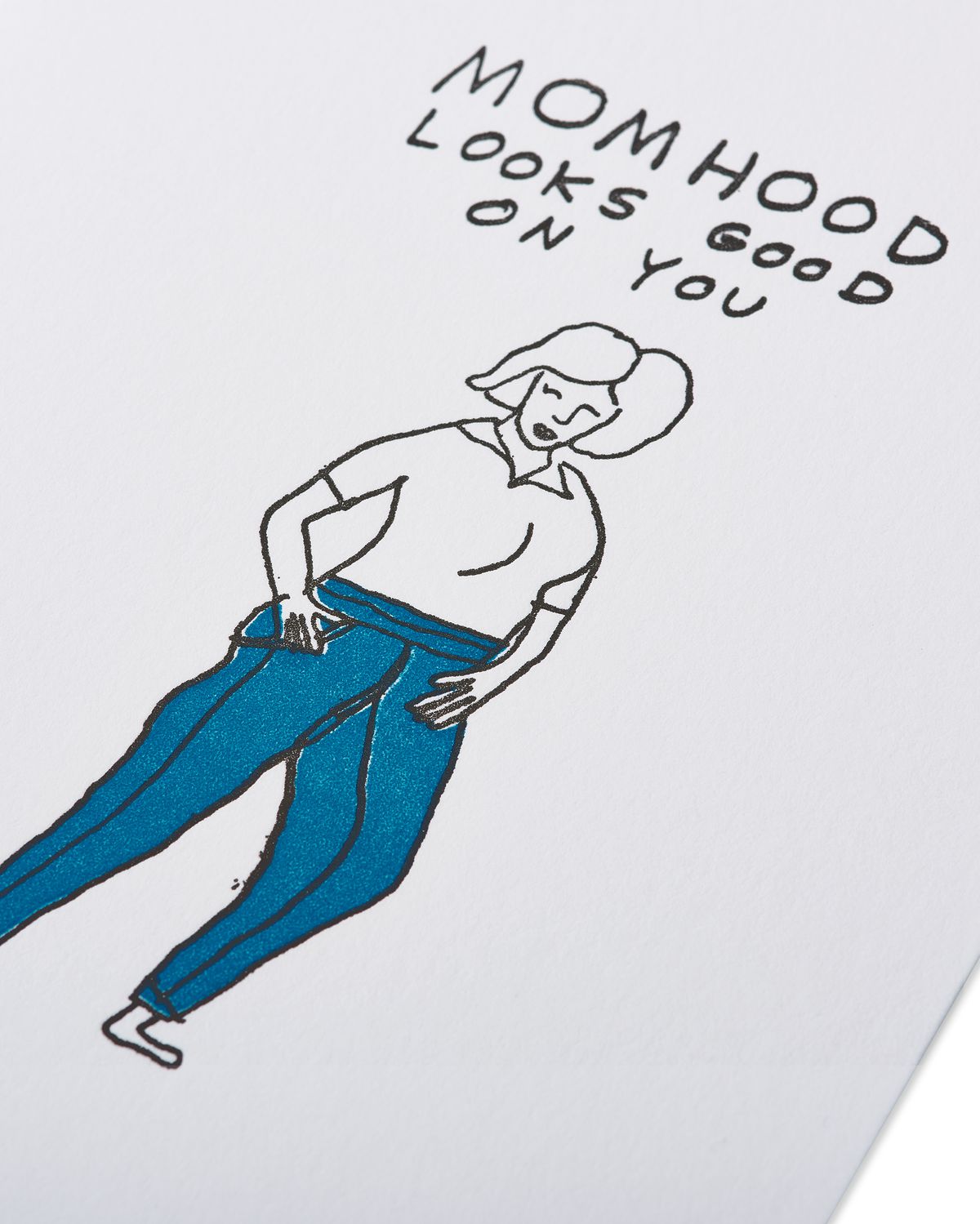momhood looks good mother's day card paper rebel