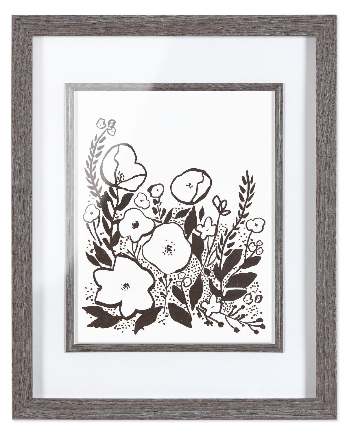 Black and White Flowers Frameable Art Print, 8 in. x 10 in. | American