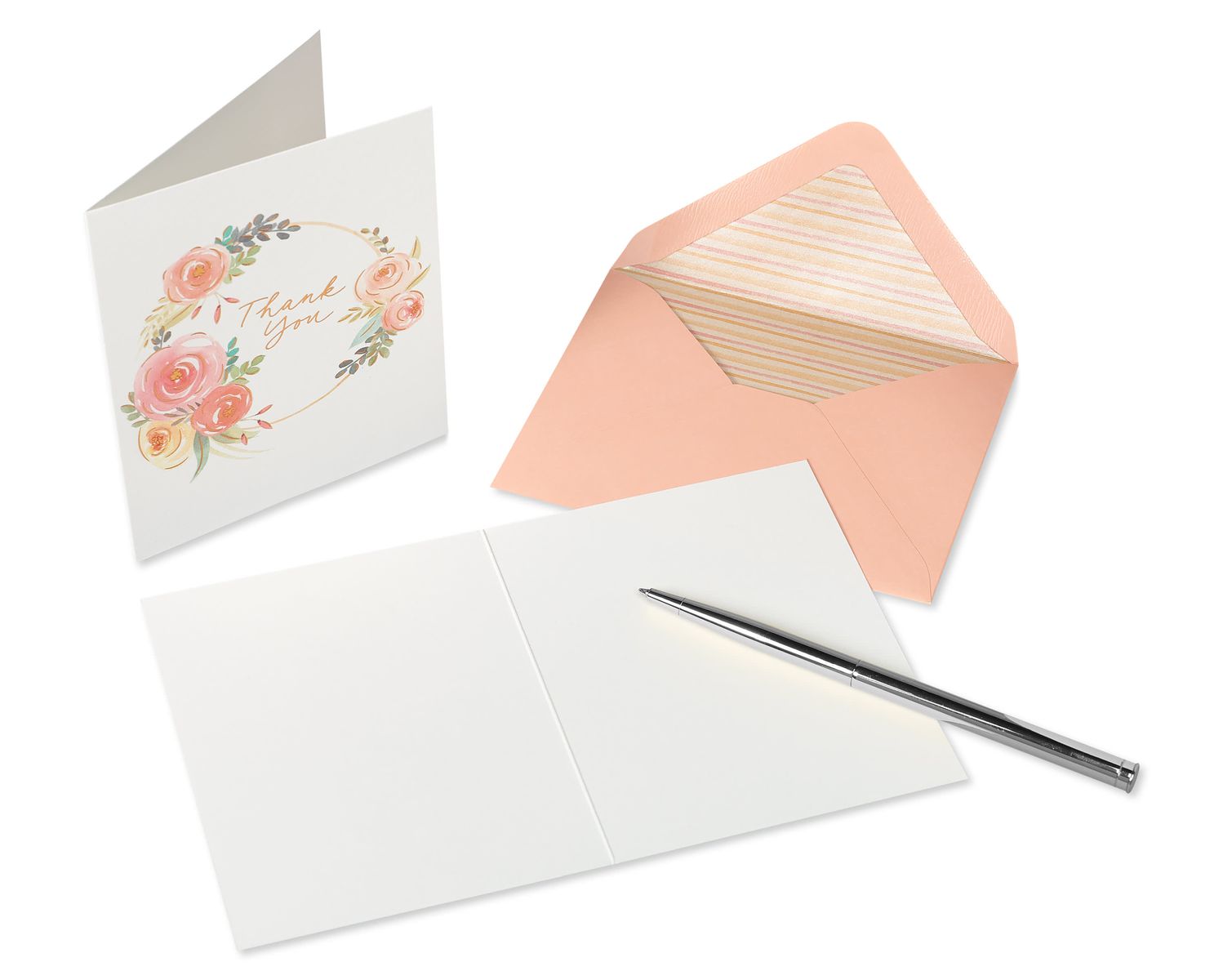 Wedding & Engagement Floral Thank You Boxed Blank Note Cards With