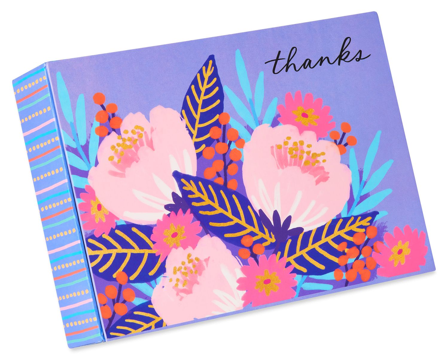 Blank Inside Vibrant Florals Thank You Boxed Blank Note Cards With Envelopes 20 Count Papyrus