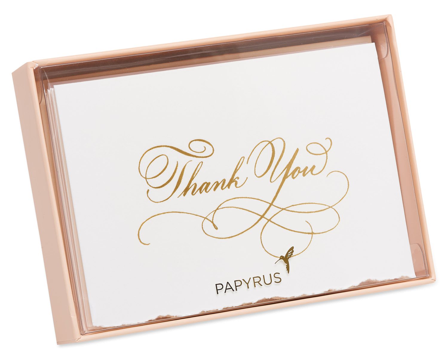 Wedding & Engagement Gold Script Boxed Thank You Cards And Envelopes, 8