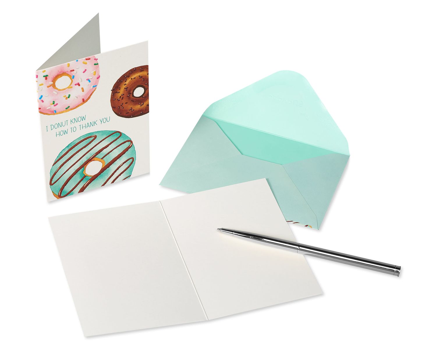 Blank Inside Donut Boxed Blank Note Cards With Envelopes, 14Count