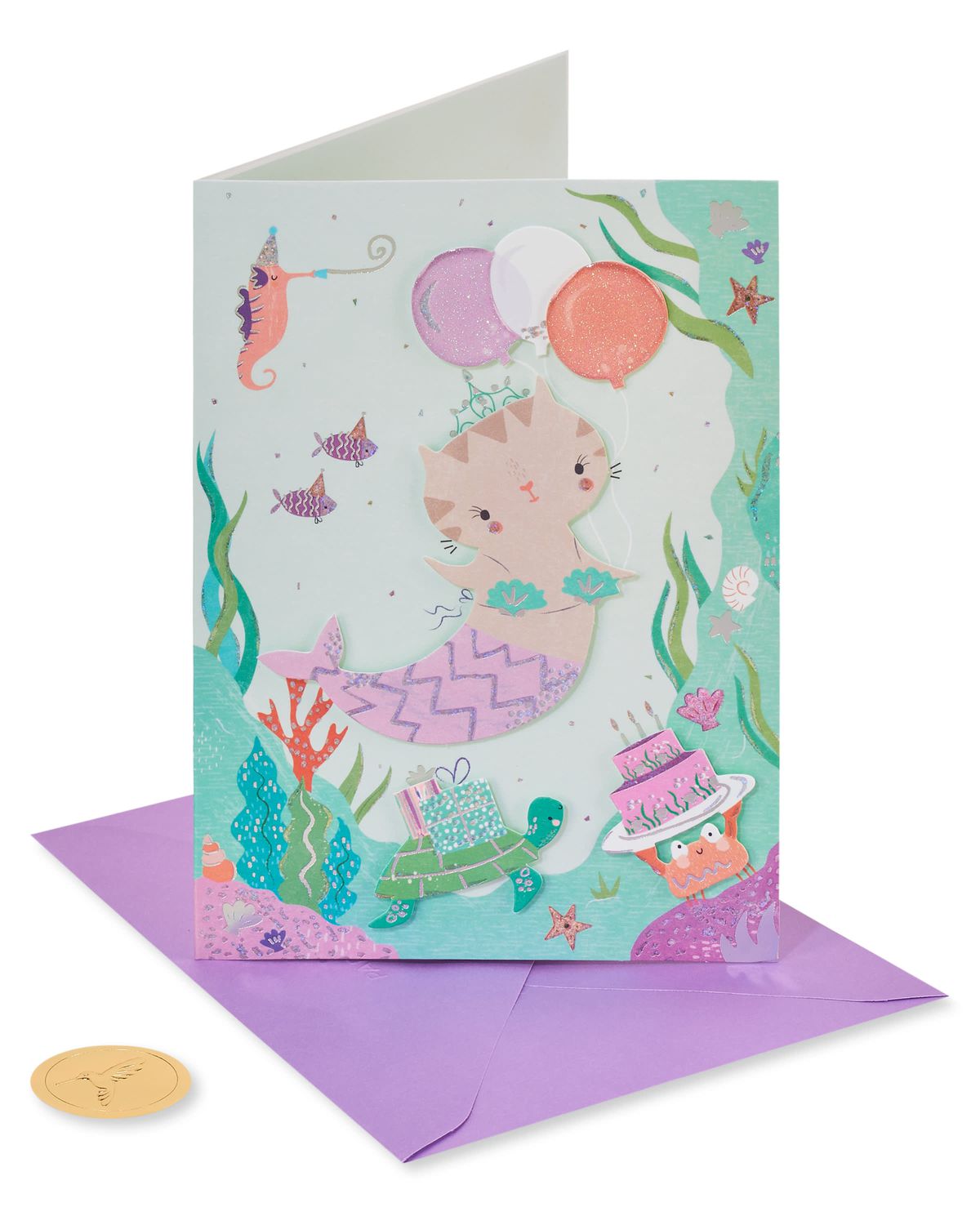 Birthday Critter Mermaid Birthday Greeting Card For Kids | Papyrus