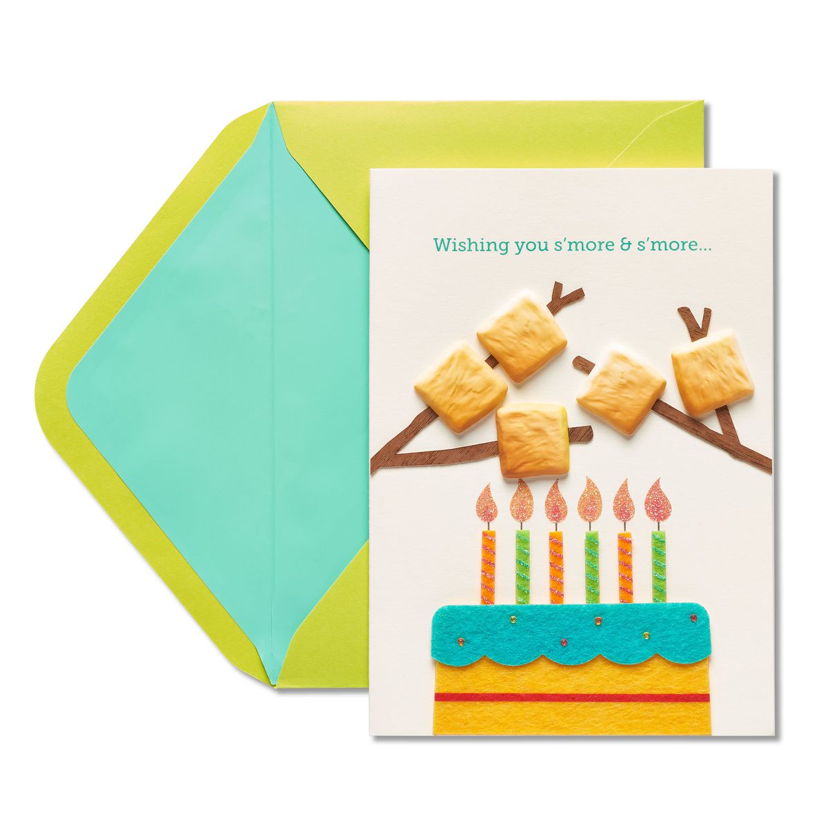 Multiprocessed Birthday S'more And S'more Birthday Greeting Card For