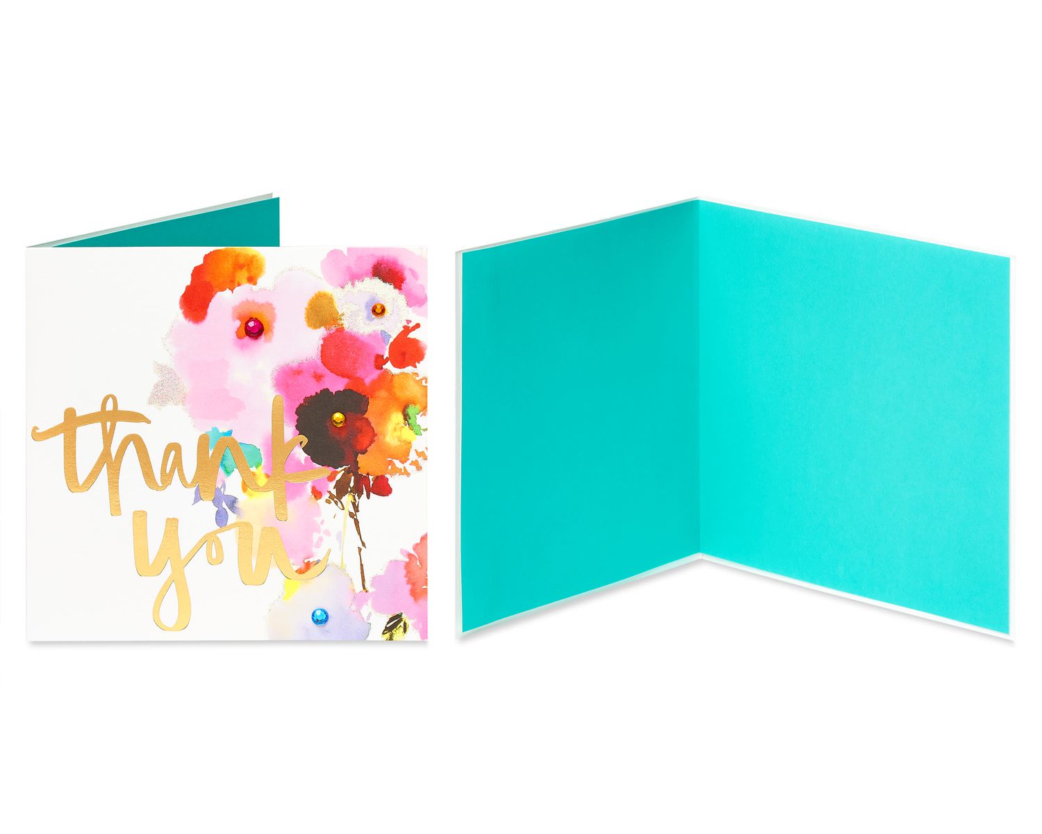 Thank You Floral Thank You Greeting Card Bundle, 2Count Papyrus