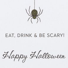 Eat, Drink & Be Scary Halloween Greeting Card - Designed by Bella Pillar Image 3