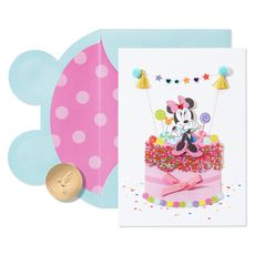 Happy Wishes Minnie Mouse Birthday Greeting Card