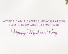 Words Can't Express Mother's Day Greeting Card Image 3