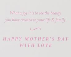 Beauty You Have Created Mother's Day Greeting Card for Daughter Image 3