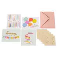 Birthday Celebrations Birthday Blank Note Cards with Envelopes, 20-Count Image 2