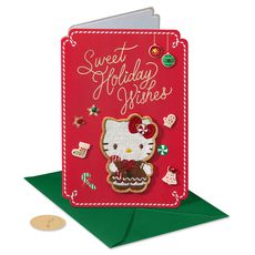 Enjoy Every Moment Hello Kitty Christmas Greeting Card