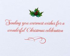 Wonderful Celebration Christmas Greeting Card Image 3