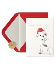 Merry New Year Dog Christmas Greeting Card Image 1