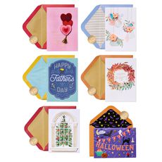 All Holiday Card Assortment with Decorative Box, 6-Count 