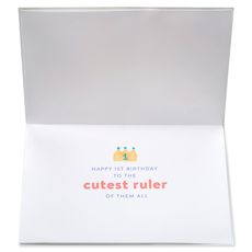 Cutest Ruler Of Them All 1st Birthday Greeting Card Image 2