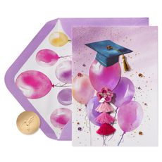 Fancy Hat Graduation Greeting Card Image 1