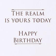 Realm Is Yours Game of Thrones Birthday Greeting Card