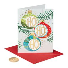 Ho Ho Ho Christmas Boxed Cards with Envelopes, 20-Count