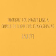 Couple of Hams Funny Thanksgiving Greeting Card Image 3