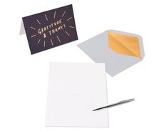 Gold, Black and Cream Blank Note Cards with Envelopes, 16-Count Image 5