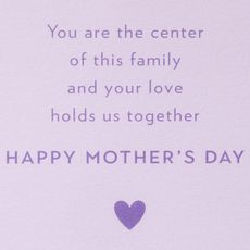 Your Love Holds Us Together Mother's Day Greeting Card Image 3