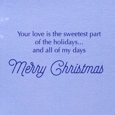 The Sweetest Part Christmas Greeting Card for Wife