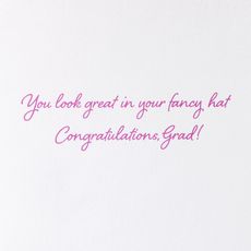 Fancy Hat Graduation Greeting Card Image 3