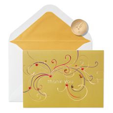 Flourishing Gems Blank Thank You Greeting Card