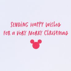 Very Merry Christmas Mickey and Minnie Disney Christmas Greeting Card