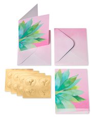 Bold Succulent Blank Note Cards with Envelopes, 14-Count Image 2