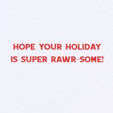 Super Rawr-some Dinosaur Christmas Greeting Card for Kids