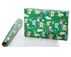 Playful Cats, Cars and Trees Holiday Wrapping Paper Bundle, 2 Rolls Image 3