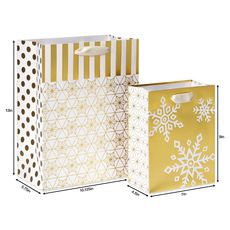 Winter Wonder Holiday Gift Bags with Tissue Paper, 2 Bags, 1 Large 13
