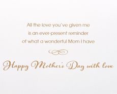 A Wonderful Mom Mother's Day Greeting Card Image 3